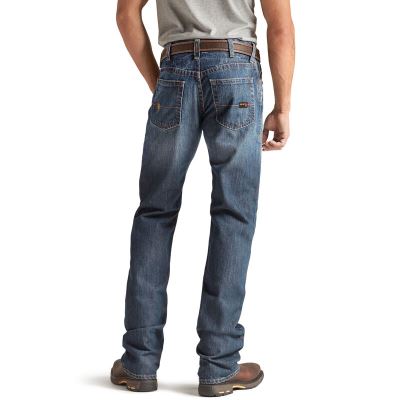 Ariat Work: FR M4 Low Rise Basic Boot Cut Pantalones Vaqueros Hombre - Azules (CPSKT5304)